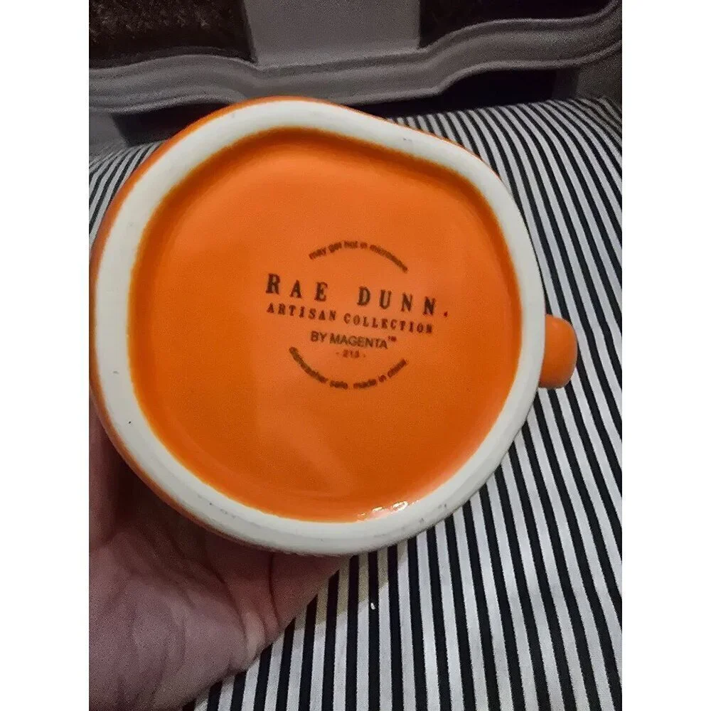 NWT Rae Dunn Halloween Orange Boo Coffee Mug